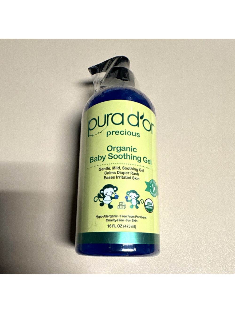Pura D'or Organic Baby Soothing Gel, Precious Organic 16 fl oz